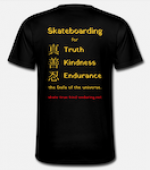 Skate for truth kindness endurance white shirt